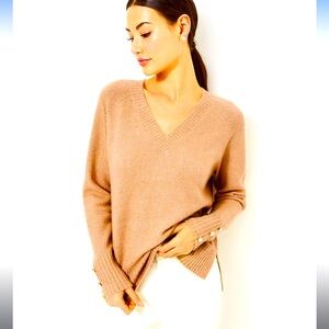 EUC Lilly Pulitzer Kaycee Sequin Sweater - Gold Metallic